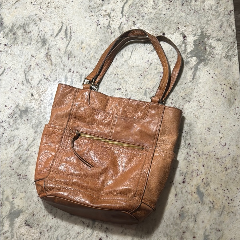 Tan Margot Leather Tote Bag
